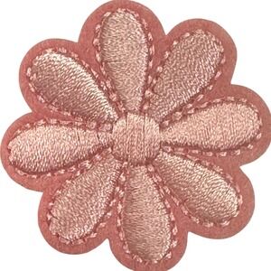 8 Pack Lot Embroidered Flower Iron On Patches Pink Lot Daisy Floral DIY Applique